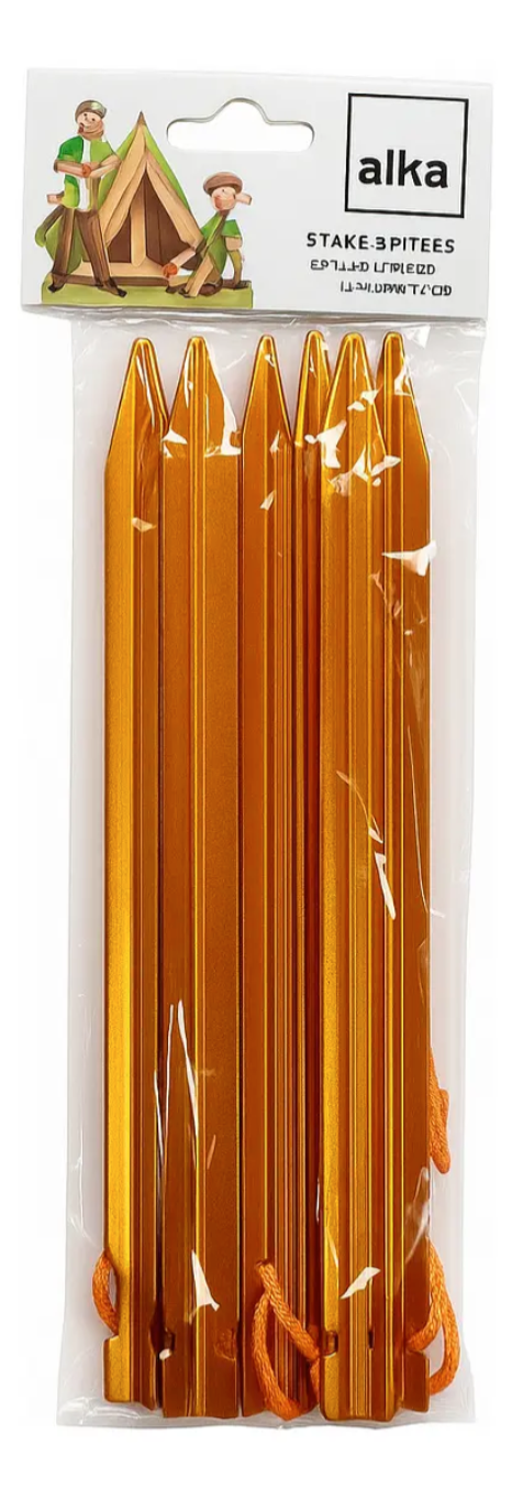 Estacas Aluminio Ultraligeras 18 cm (6 piezas)