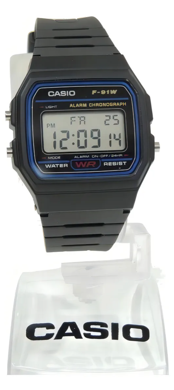 Reloj Casio F-91 Color Negro