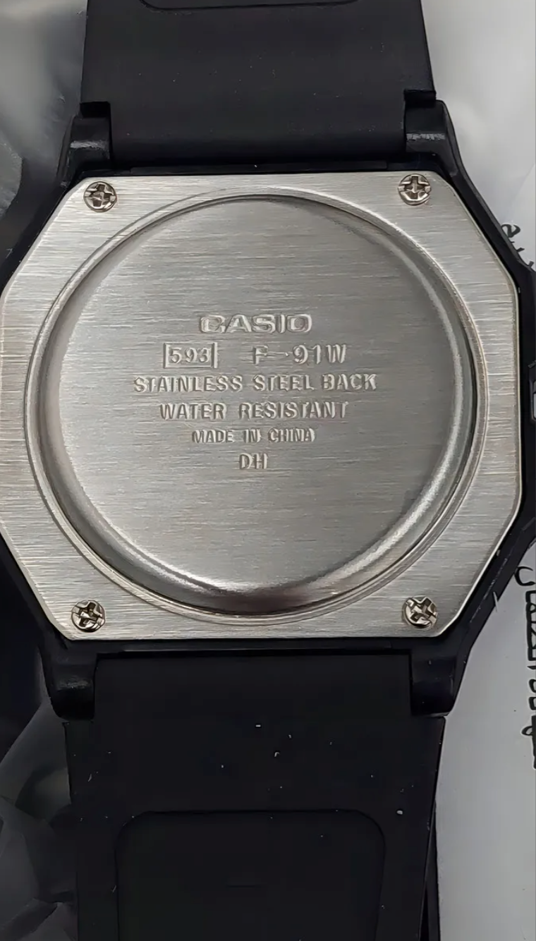 Reloj Casio F-91 Color Negro