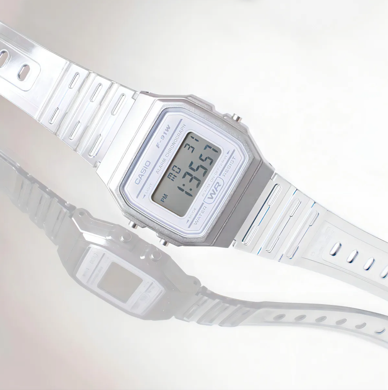 Reloj Casio F-91WS-7 Gris Transparente