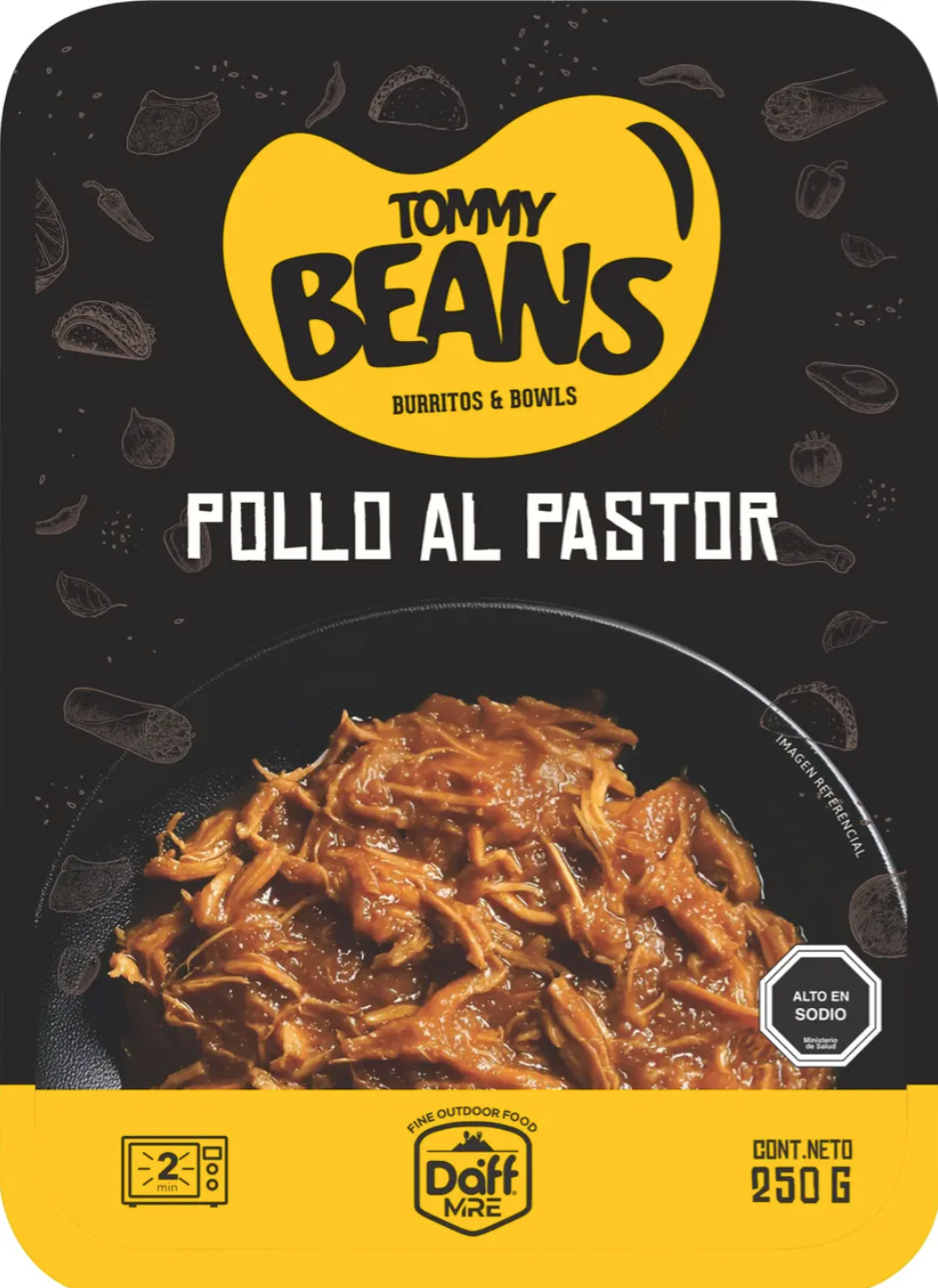 Comida Outdoor Daff Pollo al Pastor Tommy Beans